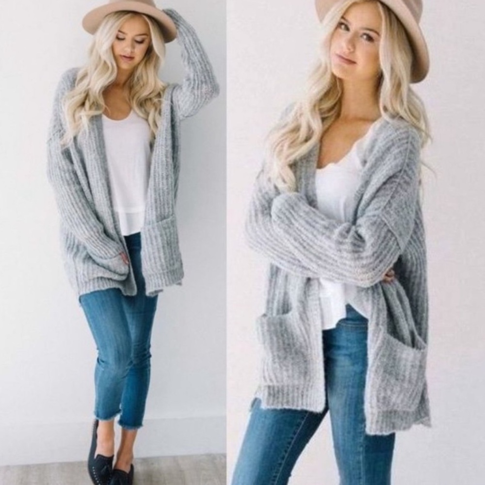 Free People Weekend Getaway alpaca blend relaxed fit cardigan